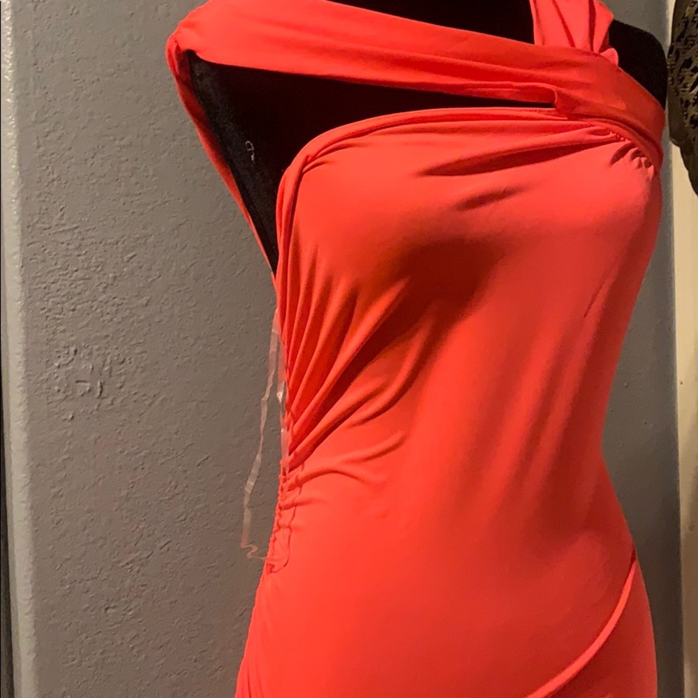 Coral Midi Dress